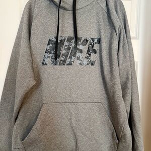 Nike Heather Gray Men's Hoodie with Camo Logo